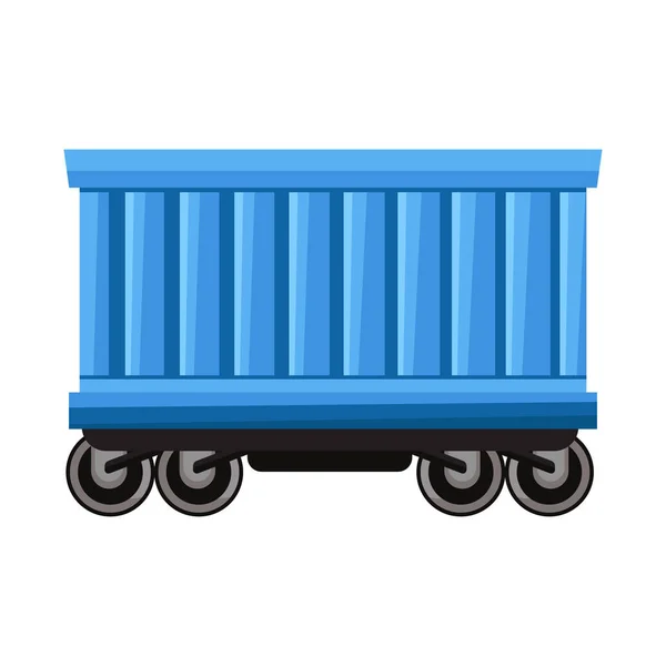 Vector design of wagon and container logo. Graphic of wagon and boxcar vector icon for stock. — Stock Vector
