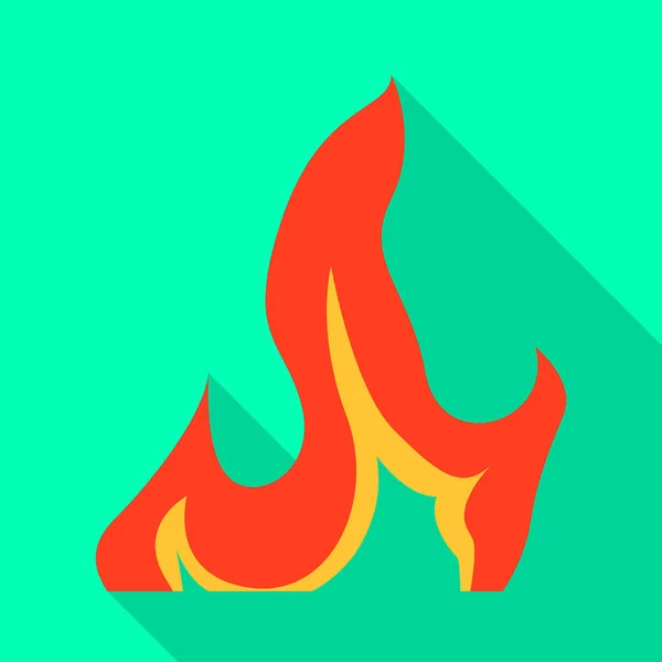 Vektor-Design von Flamme und heißem Symbol. Set aus Flamme und Lichtstock-Vektorillustration. — Stockvektor