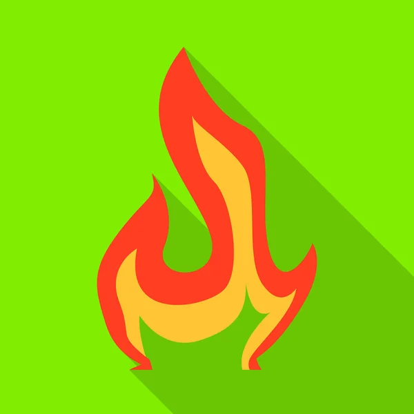 Εικονογράφηση διάνυσμα της φλόγας και πορτοκαλί εικονίδιο. Σύνολο απεικόνισης διανυσμάτων φλόγας και κίτρινου αποθέματος. — Διανυσματικό Αρχείο