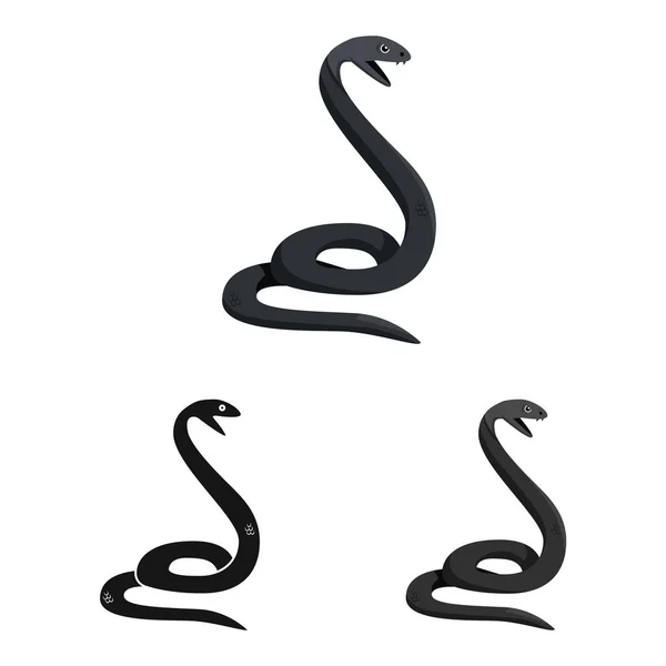 Objeto aislado de serpiente y logotipo de pitón. Gráfico de serpiente y gateo símbolo de la tela . — Vector de stock