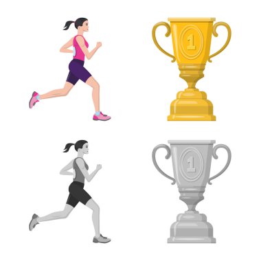 Spor ve kazanan sembol yalıtılmış nesne. Spor ve fitness hisse senedi simgesi için web topluluğu.