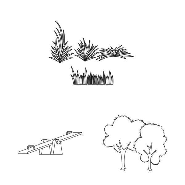 Ilustração vetorial do logotipo da paisagem e da natureza. Coleção de paisagem e símbolo de estoque de cidade de web . — Vetor de Stock