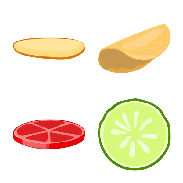 Ilustração vetorial de sanduíche e logotipo da comida. Coleção de ícone de vetor de sanduíche e hambúrguer para estoque . — Vetor de Stock