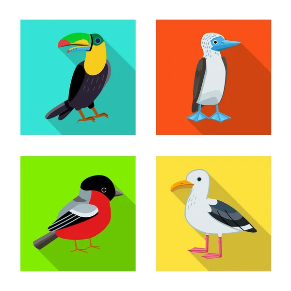 Oggetto isolato di animale e simbolo selvaggio. Set di icone vettoriali animali e naturali per stock . — Vettoriale Stock