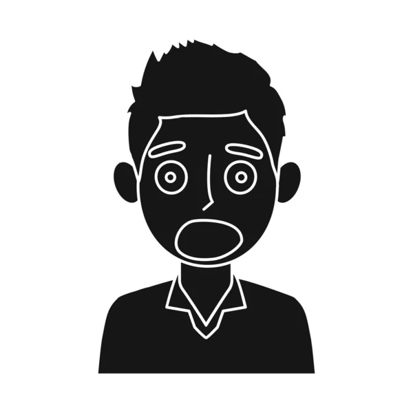 Vektor-Illustration von Kerl und Angst-Logo. Sammlung von Typen und Shout-Vektor-Symbol für Aktien. — Stockvektor