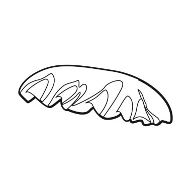 Çörek ve ekmek işaretinin izole edilmiş bir nesnesi. Bun ve dilimlenmiş vektör illüstrasyonunun web ögesi.