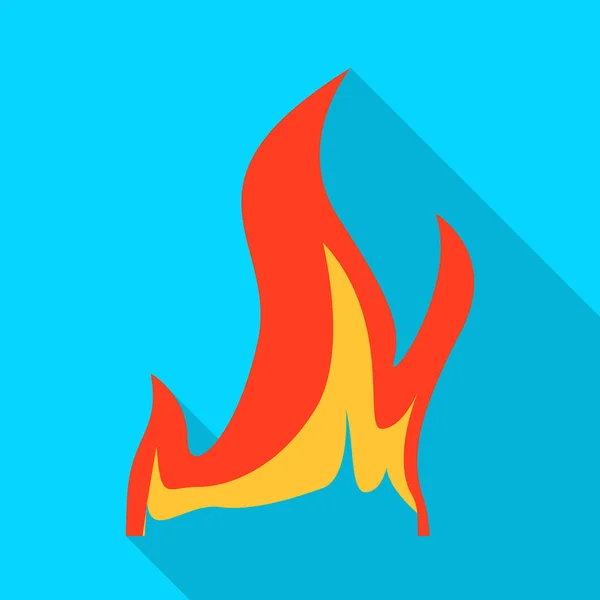 Diseño vectorial de llama y señal de bengala. Conjunto de llama y símbolo de stock caliente para web . — Archivo Imágenes Vectoriales