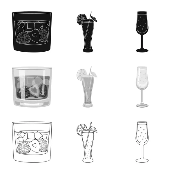 Objeto aislado de licor e icono del restaurante. Colección de licor e ingrediente vector icono para stock . — Archivo Imágenes Vectoriales