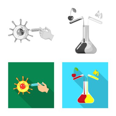 Test ve sentetik logo yalıtılmış nesne. Web test ve laboratuvar hisse senedi simgesi kümesi.