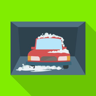 Araba ve çamaşır amblemi tasarımı. Bir araba seti ve ağ için temiz stok sembolü.