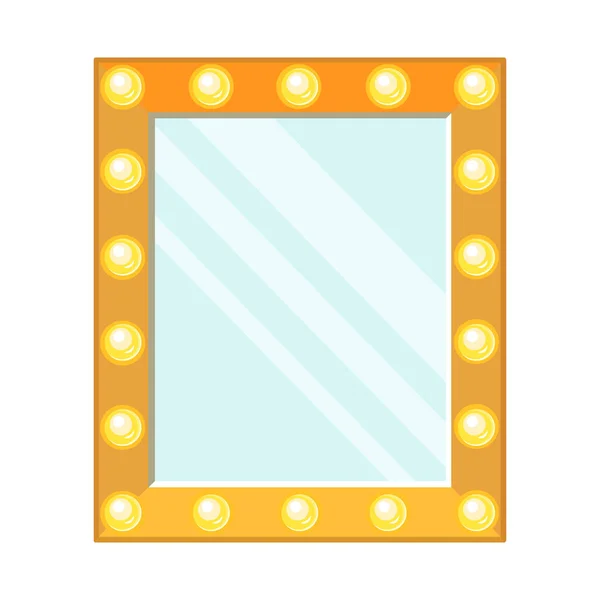 Objeto isolado de espelho e símbolo iluminado. Gráfico da ilustração vetorial de estoque de espelho e filme . —  Vetores de Stock