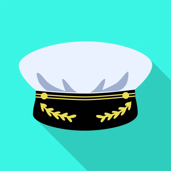 Vector illustration of cap and marine icon. Collection of cap and captain stock vector illustration. — Stock Vector