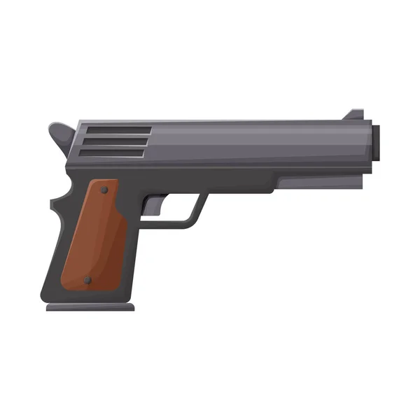 Wektorowa ilustracja ikony pistoletu i kalibru. Ilustracja wektora kolby pistoletu i pistoletu. — Wektor stockowy