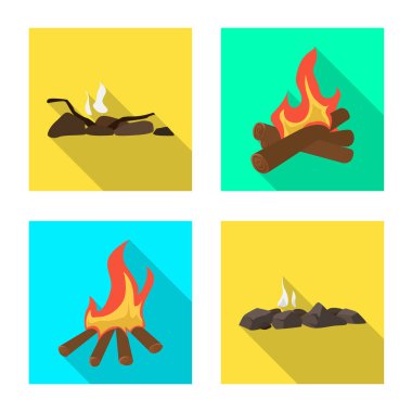 Tehlike ve Turizm simgesinin vektör Illustration. Stok için tehlike ve yürüyüş vektör simgesi kümesi.