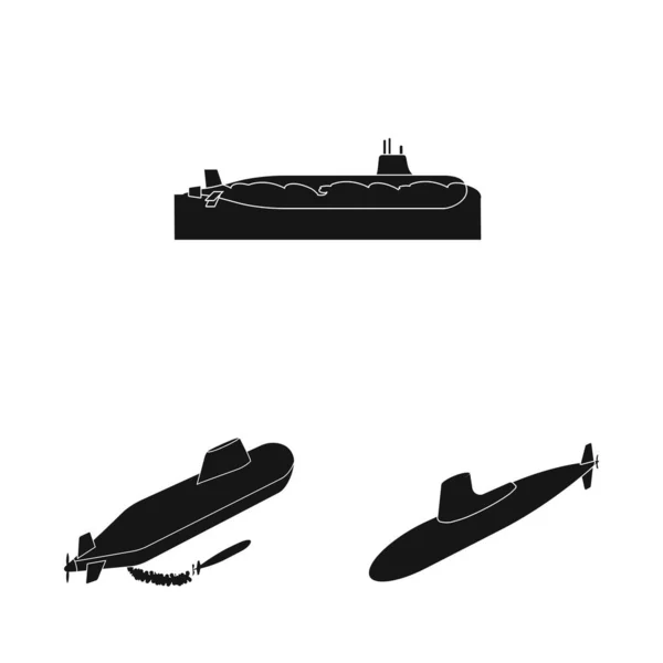 Vector design of technology and fleet sign. Set of technology and navy stock vector illustration. — Stock Vector