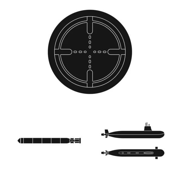 Vektor desain teknologi dan armada ikon. Set teknologi dan angkatan laut saham simbol untuk web . - Stok Vektor