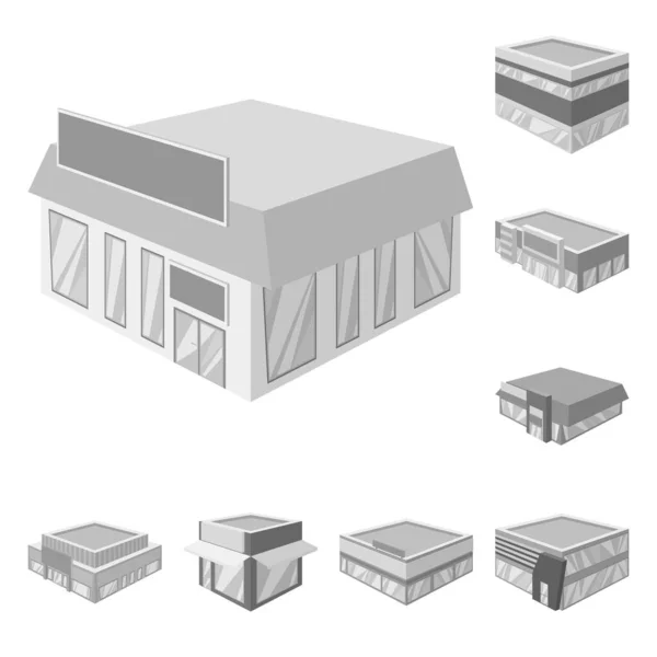建筑的矢量图解和展示标志. 一套用于网络的建筑和建筑标准符号. — 图库矢量图片