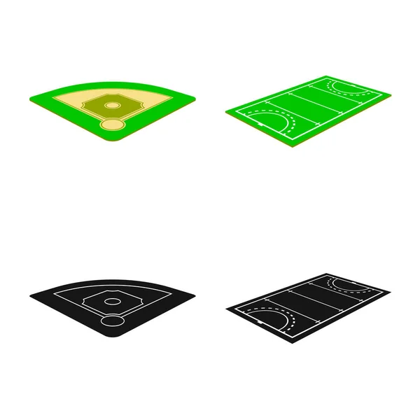 Vector ontwerp van speeltuin en sport logo. Collectie speeltuin en scène vector icoon voor de voorraad. — Stockvector