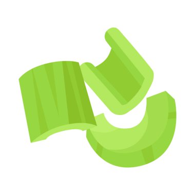 Sopa ve kereviz logosunun vektör tasarımı. Ağ için çomak ve sap sembolü web ögesi.