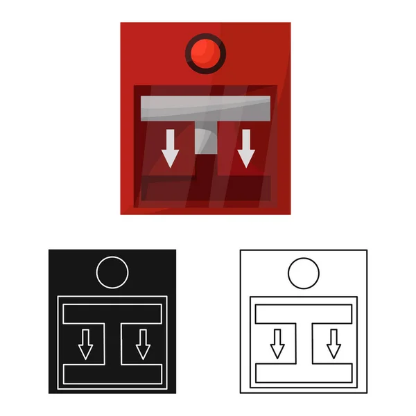 Vektorillustration des Alarm- und Notfallsymbols. Sammlung von Alarm- und Lagersymbolen für das Web. — Stockvektor