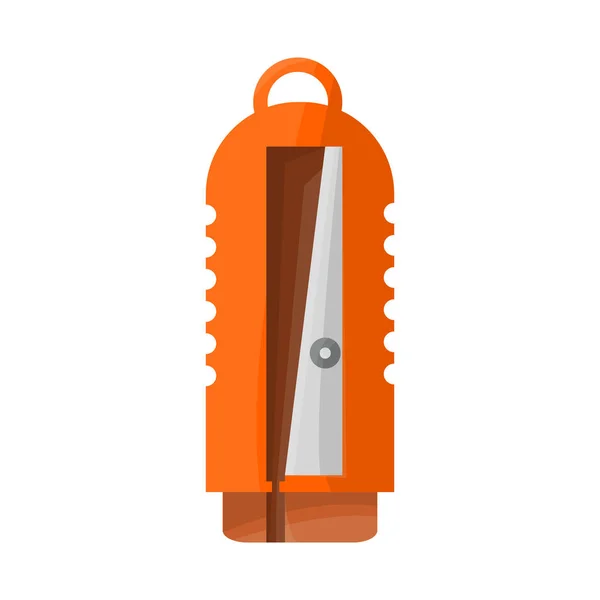 Isolated object of sharpener and yellow symbol. Web element of sharpener and mechanical vector icon for stock. — Stock Vector