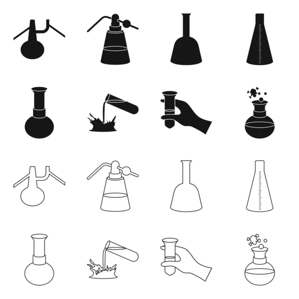 Diseño vectorial del logotipo de farmacia y educación. Colección de farmacia y farmacología símbolo de stock para la web . — Vector de stock
