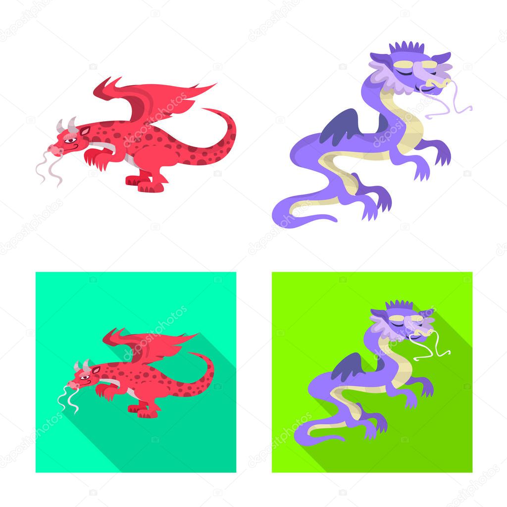 Vector illustration of legend and halloween icon. Collection of legend and history vector icon for stock.