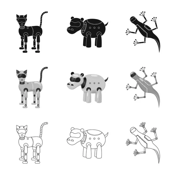 Ilustración vectorial de juguete y símbolo de la ciencia. Colección de juguete y juguete stock vector ilustración . — Vector de stock