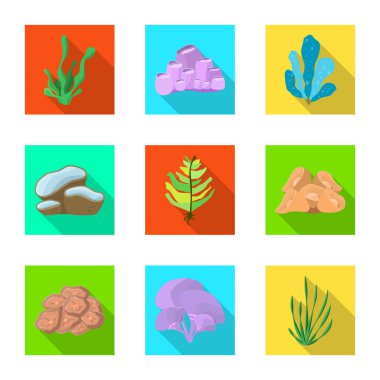 Biyolojik çeşitlilik ve doğa sembolü vektör tasarımı. Biyolojik çeşitlilik ve yaban hayatı stok vektör illüstrasyon seti.