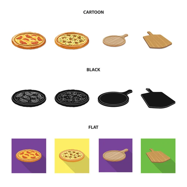 Διανυσματική σχεδίαση της πίτσα και τα τρόφιμα σύμβολο. Σύνολο πίτσα και Ιταλία σύμβολο μετοχής για το web. — Διανυσματικό Αρχείο