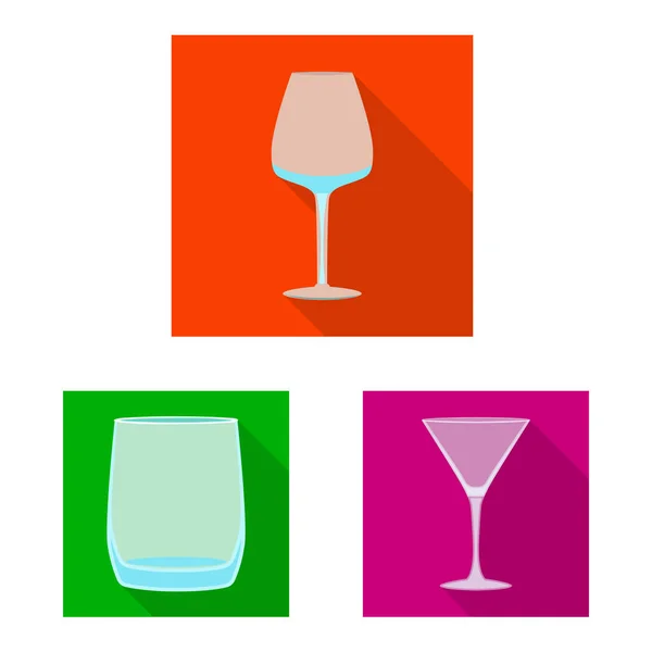 Isolated object of drinks and restaurant symbol. Set of drinks and celebration stock symbol for web. — Stock Vector