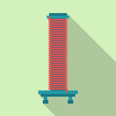 Bobin ve metal işaretinin vektör çizimi. Stok için bobin ve spiral vektör simgesinin web ögesi.