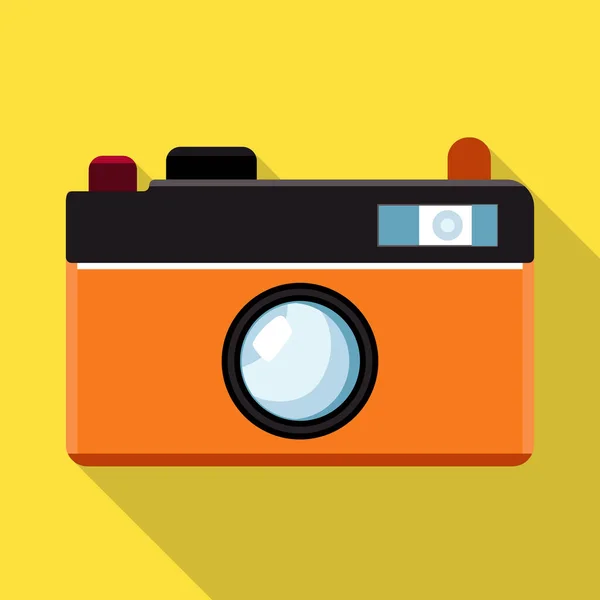 Vektorillustration der Kamera und des Pixelsymbols. Sammlung von Kamera und digitalem Aktiensymbol für das Web. — Stockvektor