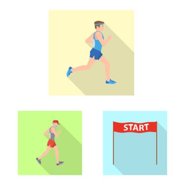 Spor ve kazanan simge vektör Illustration. Spor ve fitness hisse senedi simgesi için web topluluğu.