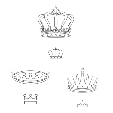 Kraliçe ve heraldik sembol vektör illüstrasyon. Kraliçe ve vip stok vektör illüstrasyon seti.