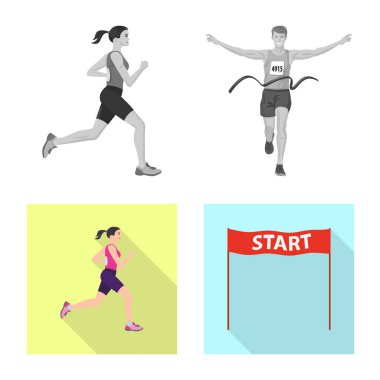 Spor ve kazanan logo vektör Illustration. Spor ve fitness hisse senedi simgesi için web topluluğu.