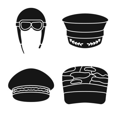 Geleneksel ve silahlı işaretin vektör çizimi. Geleneksel ve subay hisse senedi temsili.