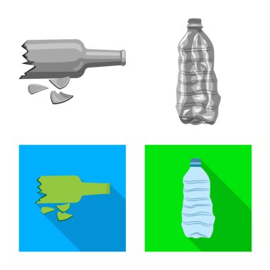 Çöp ve önemsiz işareti vektör illüstrasyon. Web için çöp ve atık stok sembolü seti.