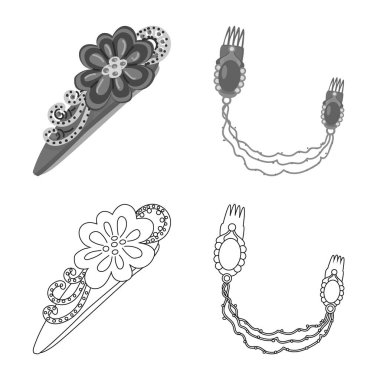 Güzellik ve moda simge vektör Illustration. Güzellik ve hisse senedi için kadın vektör simge kümesi.