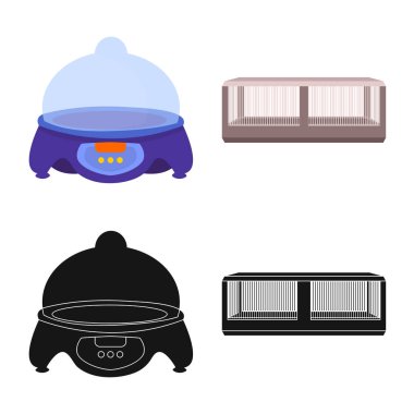 Kırsal ve bitki logosunun vektör çizimi. Kırsal ve çiftçilik stok vektör illüstrasyonu koleksiyonu.