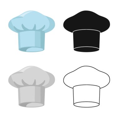 Şekerleme ve şapka tabelasının izole edilmiş nesnesi. Stok için şekerlemeci ve şef vektör simgesi.