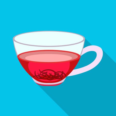 Cam ve amber ambleminin vektör tasarımı. Web için cam ve çay deposu sembolü grafiği.