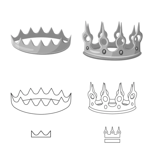 Design vetorial do logotipo medieval e da nobreza. Coleção de medieval e monarquia símbolo de estoque para web . — Vetor de Stock