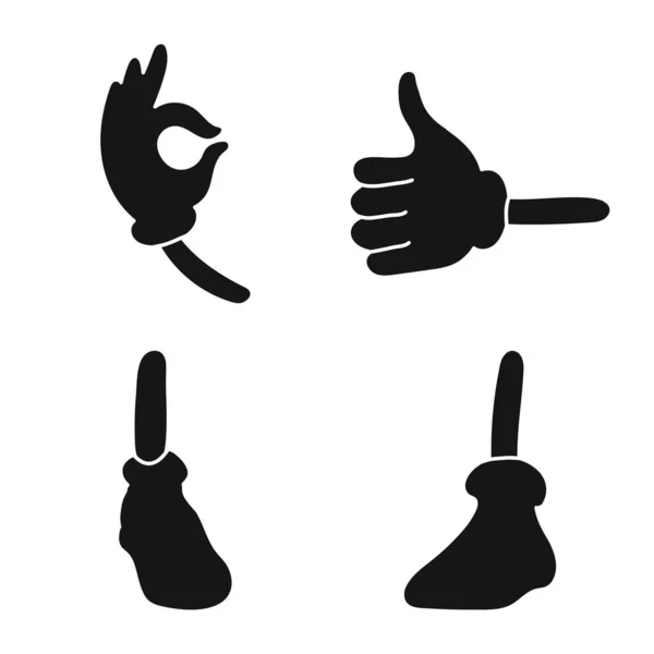 Oggetto isolato di gesti e icona dell'informazione. Set di gesti e animazione stock symbol per il web . — Vettoriale Stock