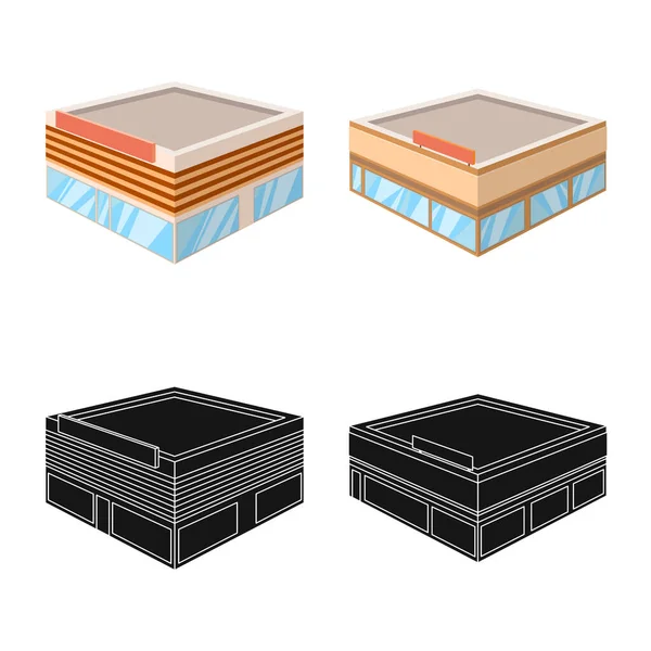矢量设计和城市图标。股票的收集和房屋矢量图标. — 图库矢量图片