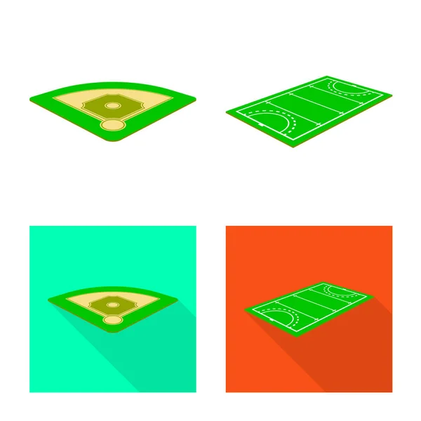 Objeto aislado de patio de recreo y signo deportivo. Colección de patio de recreo y vector de escena icono para la acción . — Vector de stock