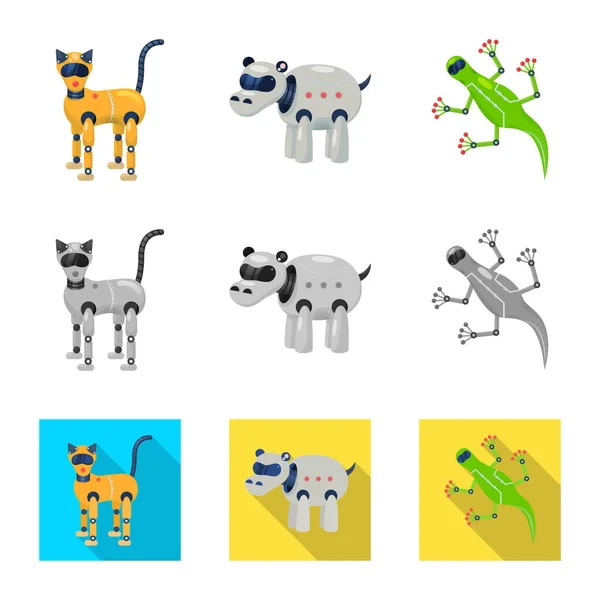Ilustración vectorial del juguete y el icono de la ciencia. Colección de juguete y juguete símbolo de stock para la web. — Vector de stock