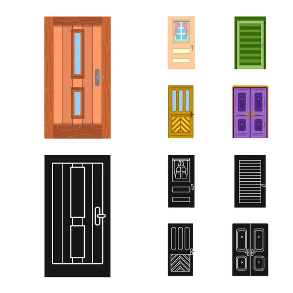 Objeto aislado de arquitectura e icono moderno. Conjunto de arquitectura y símbolo de stock de construcción para web . — Vector de stock