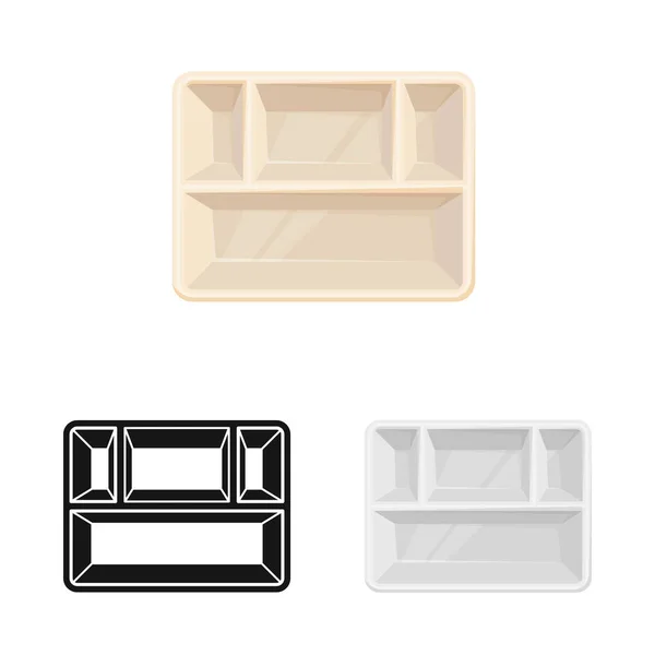 Vector illustratie van container en karton symbool. Web element van container en voedselvoorraad vector illustratie. — Stockvector