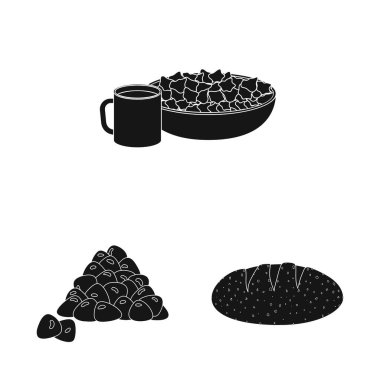 Organik ve vejetaryen tabelası izole nesne. Stok için organik ve gıda vektör simgesi koleksiyonu.